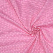 Tissu popeline de coton rose à pois blancs - COLLECTION POLKA DOT - Oeko - Tex - TissusPapi.com