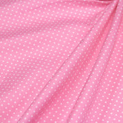 Tissu popeline de coton rose à pois blancs - COLLECTION POLKA DOT - Oeko - Tex - TissusPapi.com