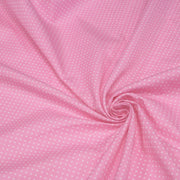 Tissu popeline de coton rose à pois blancs - COLLECTION POLKA DOT - Oeko - Tex - TissusPapi.com