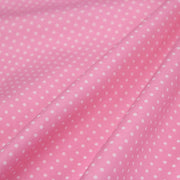 Tissu popeline de coton rose à pois blancs - COLLECTION POLKA DOT - Oeko - Tex - TissusPapi.com