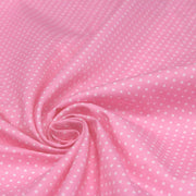 Tissu popeline de coton rose à pois blancs - COLLECTION POLKA DOT - Oeko - Tex - TissusPapi.com