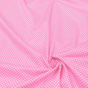 Tissu popeline de coton rose à pois blancs - COLLECTION POLKA DOT - Oeko - Tex - TissusPapi.com