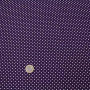 Tissu popeline de coton violet aubergine à pois blancs - COLLECTION POLKA DOT - Oeko - Tex - TissusPapi.com