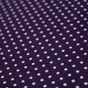 Tissu popeline de coton violet aubergine à pois blancs - COLLECTION POLKA DOT - Oeko - Tex - TissusPapi.com