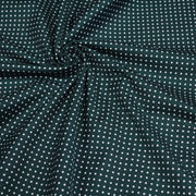 Tissu popeline de coton vert anglais à pois blancs - COLLECTION POLKA DOT - Oeko - Tex - TissusPapi.com