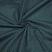 Tissu popeline de coton vert anglais à pois blancs - COLLECTION POLKA DOT - Oeko - Tex - TissusPapi.com