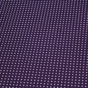 Tissu popeline de coton violet aubergine à pois blancs - COLLECTION POLKA DOT - Oeko - Tex - TissusPapi.com