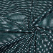 Tissu popeline de coton vert anglais à pois blancs - COLLECTION POLKA DOT - Oeko - Tex - TissusPapi.com