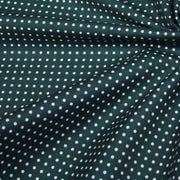 Tissu popeline de coton vert anglais à pois blancs - COLLECTION POLKA DOT - Oeko - Tex - TissusPapi.com