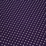 Tissu popeline de coton violet aubergine à pois blancs - COLLECTION POLKA DOT - Oeko - Tex - TissusPapi.com