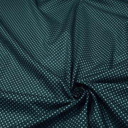 Tissu popeline de coton vert anglais à pois blancs - COLLECTION POLKA DOT - Oeko - Tex - TissusPapi.com