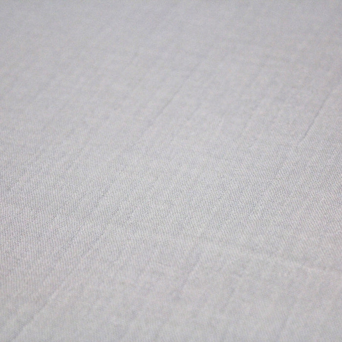 Tissu double gaze de coton gaufrée gris clair - Oeko-Tex - tissuspapi