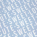 Tissu molleton de coton bleu ciel SWEET LOVE CUTE - Oeko-Tex