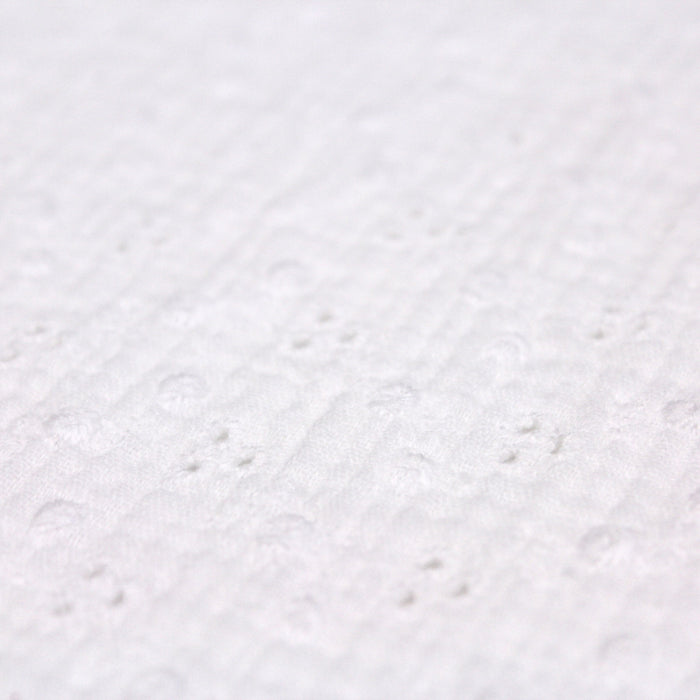 Tissu double gaze de coton gaufrée blanche et broderie anglaise - COLLECTION ADÈLE - Oeko-Tex - tissuspapi
