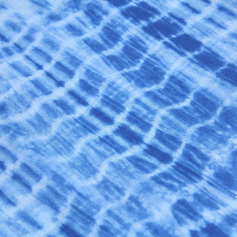 Tissu de coton tie & dye bleu des mers - TissusPapi.com