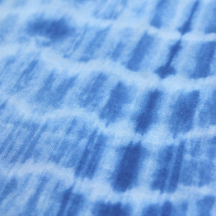 Tissu de coton tie & dye bleu des mers