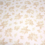 Tissu popeline coton WIMBLEDON, fond nid d'abeille & fleurs jaune pâle, motif britannique - TissusPapi.com
