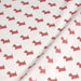Tissu popeline de coton aux petits chiens vieux rose, fond blanc - Oeko-Tex - tissuspapi