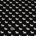 Tissu popeline de coton aux petits chiens blancs, fond noir - Oeko-Tex