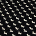 Tissu popeline de coton aux petits chiens blancs, fond noir - Oeko-Tex