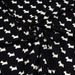 Tissu popeline de coton aux petits chiens blancs, fond noir - Oeko-Tex