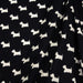 Tissu popeline de coton aux petits chiens blancs, fond noir - Oeko-Tex