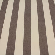 Tissu toile transat de coton HONFLEUR aux rayures marron & écrues - Fabrication française - TissusPapi.com