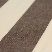 Tissu toile transat de coton HONFLEUR aux rayures marron & écrues - Fabrication française - TissusPapi.com