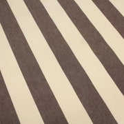 Tissu toile transat de coton HONFLEUR aux rayures marron & écrues - Fabrication française - TissusPapi.com