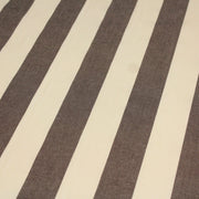 Tissu toile transat de coton HONFLEUR aux rayures marron & écrues - Fabrication française - TissusPapi.com