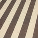 Tissu toile transat de coton HONFLEUR aux rayures marron & écrues - Fabrication française