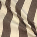 Tissu toile transat de coton HONFLEUR aux rayures marron & écrues - Fabrication française