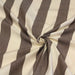 Tissu toile transat de coton HONFLEUR aux rayures marron & écrues - Fabrication française