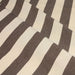 Tissu toile transat de coton HONFLEUR aux rayures marron & écrues - Fabrication française