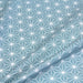 Tissu de coton motif traditionnel japonais des feuilles ASANOHA bleu céladon & blanc - Oeko-Tex - tissuspapi