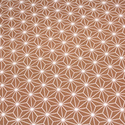 Tissu cotonnade motif traditionnel japonais des feuilles ASANOHA cassonade & blanc - STANDARD 100 OEKO - TEX - TissusPapi.com