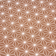 Tissu cotonnade motif traditionnel japonais des feuilles ASANOHA cassonade & blanc - STANDARD 100 OEKO - TEX - TissusPapi.com