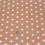 Tissu cotonnade motif traditionnel japonais des feuilles ASANOHA cassonade & blanc - STANDARD 100 OEKO - TEX - TissusPapi.com