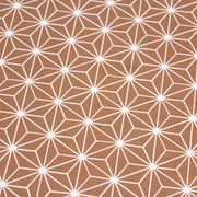 Tissu cotonnade motif traditionnel japonais des feuilles ASANOHA cassonade & blanc - STANDARD 100 OEKO - TEX - TissusPapi.com