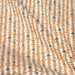 Tissu de coton aux petits triangles ocres & vert pin, fond blanc - OEKO-TEX®