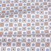 Tissu de coton AZULEJOS aux carreaux et motifs géométriques, tons gris & bleu - OEKO-TEX®