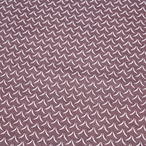 Tissu de coton aux motifs graphiques blancs, fond prune - OEKO-TEX® - tissuspapi