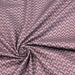Tissu de coton aux motifs graphiques blancs, fond prune - OEKO-TEX®