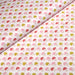 Tissu de coton aux demi-cercles et petits pois roses, jaunes & corail, fond blanc - OEKO-TEX® - tissuspapi