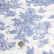 Tissu coton renforcé TOILE DE JOUY grande largeur 280cm : bleu, rouge, vert, gris - OEKO - TEX - TissusPapi.com