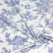 Tissu coton renforcé TOILE DE JOUY grande largeur 280cm : bleu, rouge, vert, gris - OEKO - TEX - TissusPapi.com