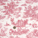 Tissu de coton toile de Jouy traditionnelle, grande largeur 280cm, fond écru & motif rouge framboise - Oeko-Tex - tissuspapi