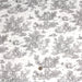 Tissu de coton toile de Jouy traditionnelle, grande largeur 280cm, fond écru & motif gris - Oeko-Tex