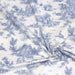 Tissu de coton toile de Jouy traditionnelle, grande largeur 280cm, fond écru & motif bleu - Oeko-Tex