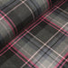 Tissu lainage tartan CLYDE à carreaux noirs, gris, blancs & rose fuchsia - tissuspapi